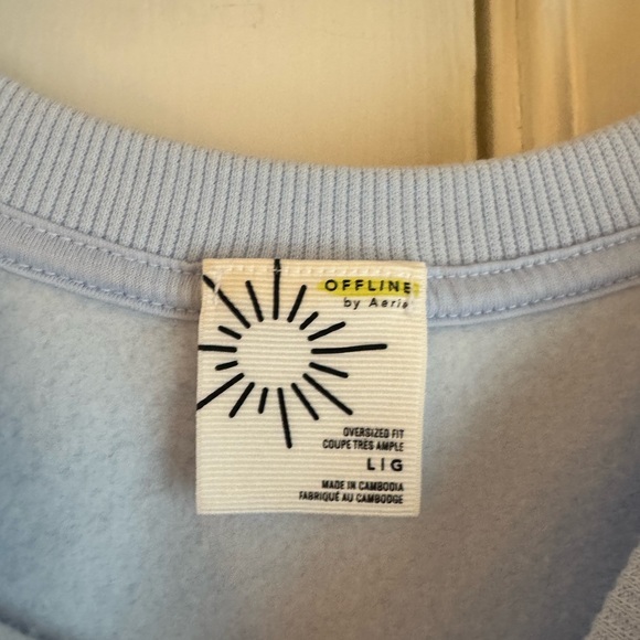 Light Blue Aerie Sweatshirt - Picture 3 of 3